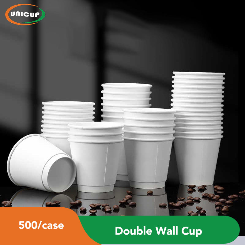 Disposable Coffee Cups 500 Double Wall Hot Cups For Coffee - Lids Sold Separately Wall White Paper Insulated Coffee Cups For Coffee Hot Chocolate Tea And More