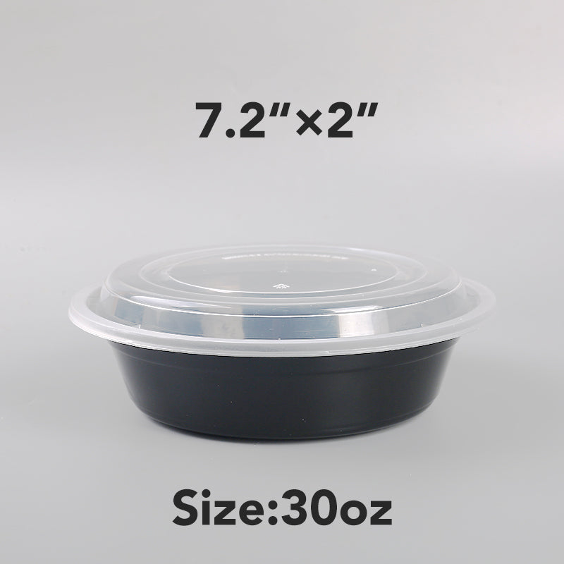 Meal Prep Food Container, 300/Case, Disposable with Lids, Durable To Go Containers, for Takeout, Salad , Microwave Safe, BPA-Free, Stackable