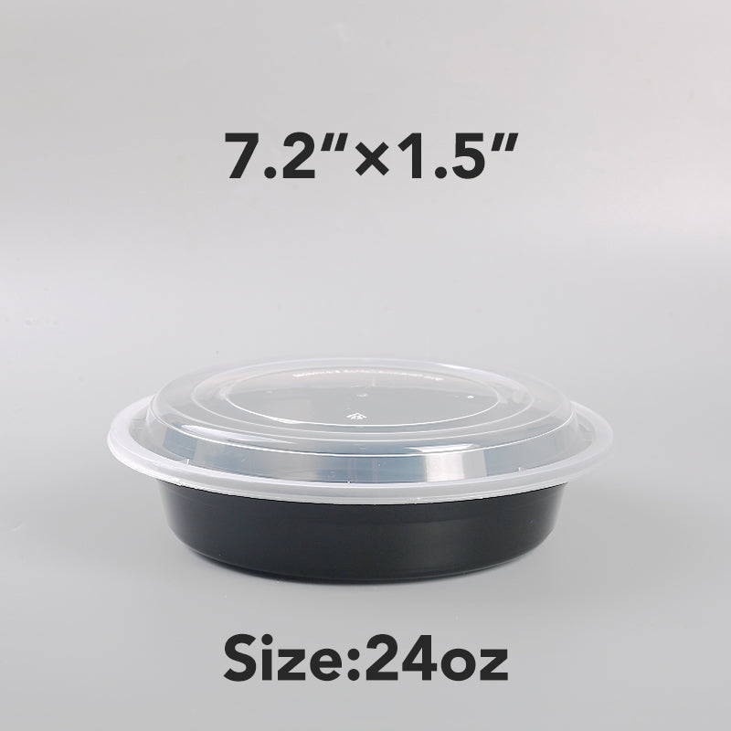 Meal Prep Food Container, 300/Case, Disposable with Lids, Durable To Go Containers, for Takeout, Salad , Microwave Safe, BPA-Free, Stackable