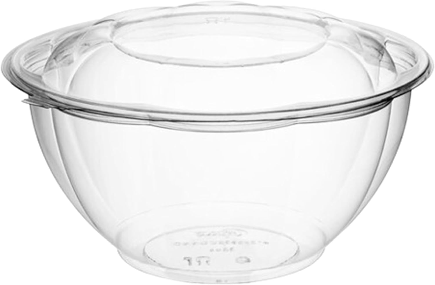 Unicup 32oz Disposable Plastic Salad Bowls with Lid (150Count)