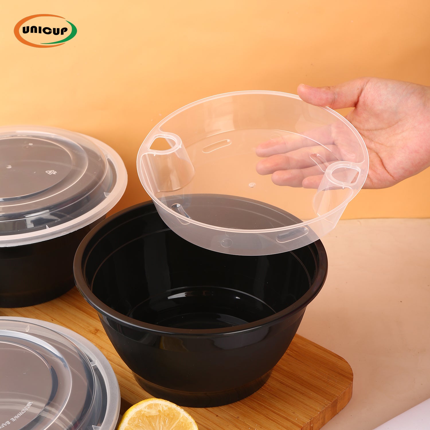 Meal Prep Food Container, 300/Case, Disposable with Lids, Durable To Go Containers, for Takeout, Salad , Microwave Safe, BPA-Free, Stackable