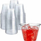 Unicup [100 sets] Crystal Clear PET Plastic Cups with Lids for Water, Juice, Soda, Ice Coffee Plus 250ct Paper Straws for FREE