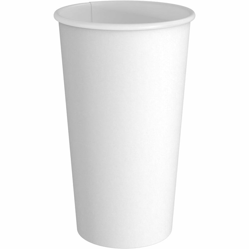 White Poly Paper Hot Cup-1000ct/case