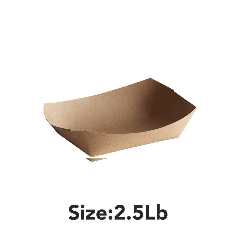 1000 Pcs Kraft Paper Food Trays Food Boats Bulk, Disposable Nacho Trays Kraft Paper Food Serving Tray Brown Food Holder Trays for Nachos, Tacos, Fries, Hot Dog, Corn, BBQ, Festivals, Party