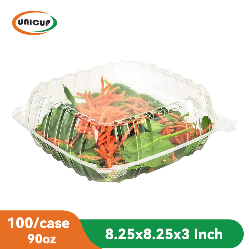 OPS Disposable Clamshell Dessert Container 90oz 100Pcs