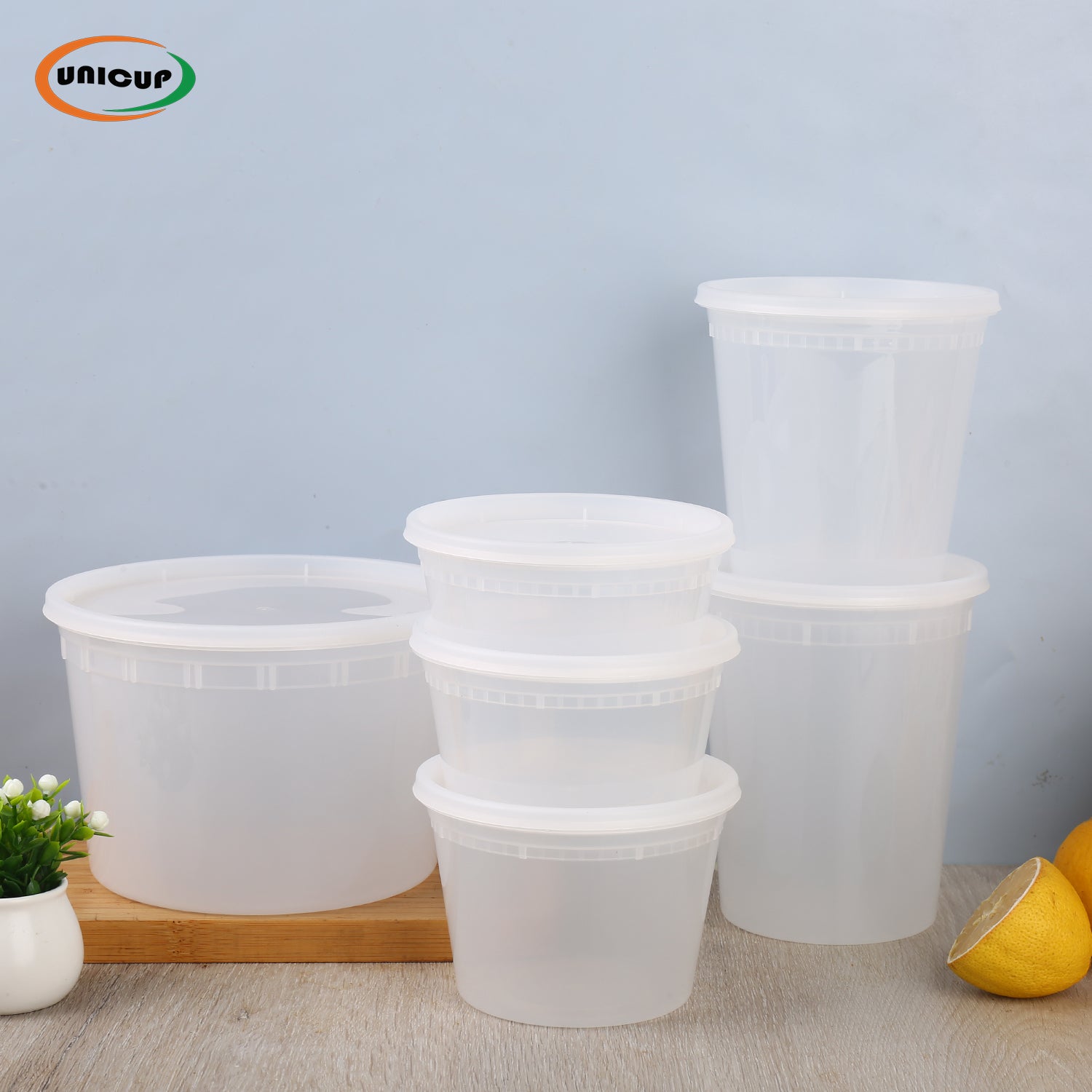 [240 set] Reusable Deli Containers with Lids -Durable Food Storage Containers, Airtight Seal | BPA Free | Stackable | Leakproof | Microwave/Dishwasher/Freezer Safe