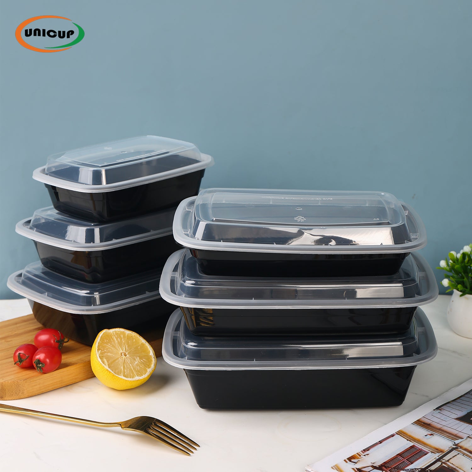 Meal Prep Containers Reusable with Lids, Sturdy Leakproof & Food Safe, Microwave, Freezer, Dishwasher Safe Food Prep Containers, To Go Take Out Plastic Food Storage