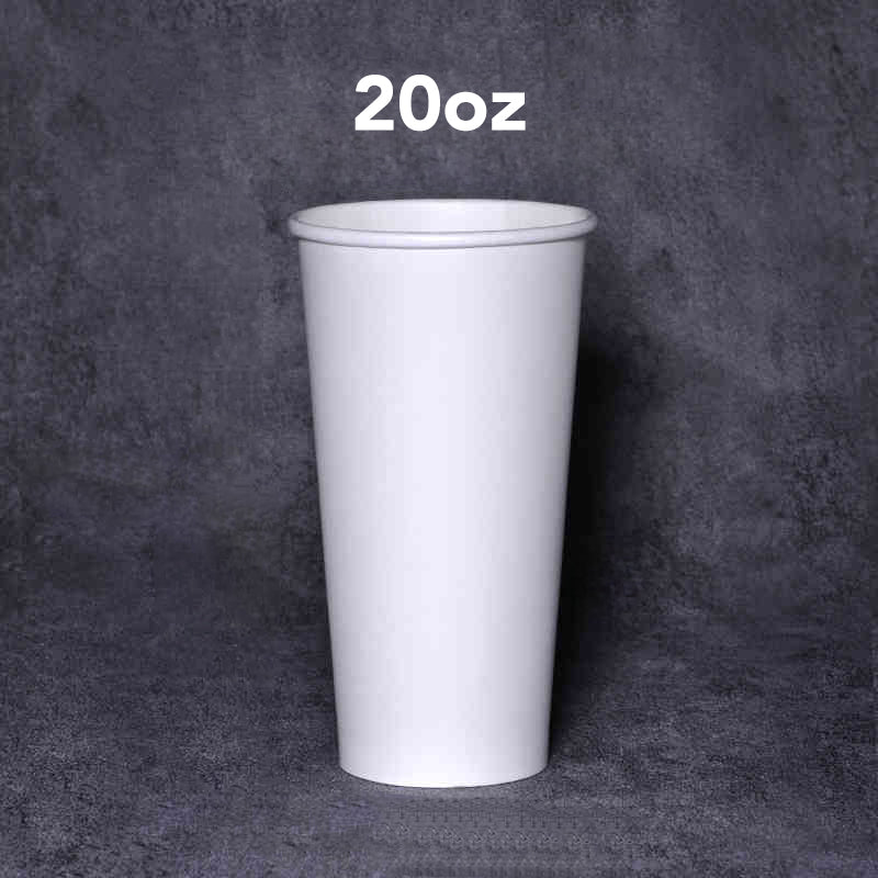 White Poly Paper Hot Cup-1000ct/case