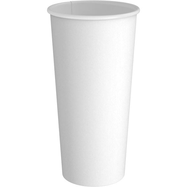 White Poly Paper Hot Cup-1000ct/case