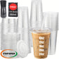 [100 sets] Unicup Clear PET Plastic Cups for Water, Juice, Soda, Ice Coffee,Plus 250ct Paper Straws for FREE!