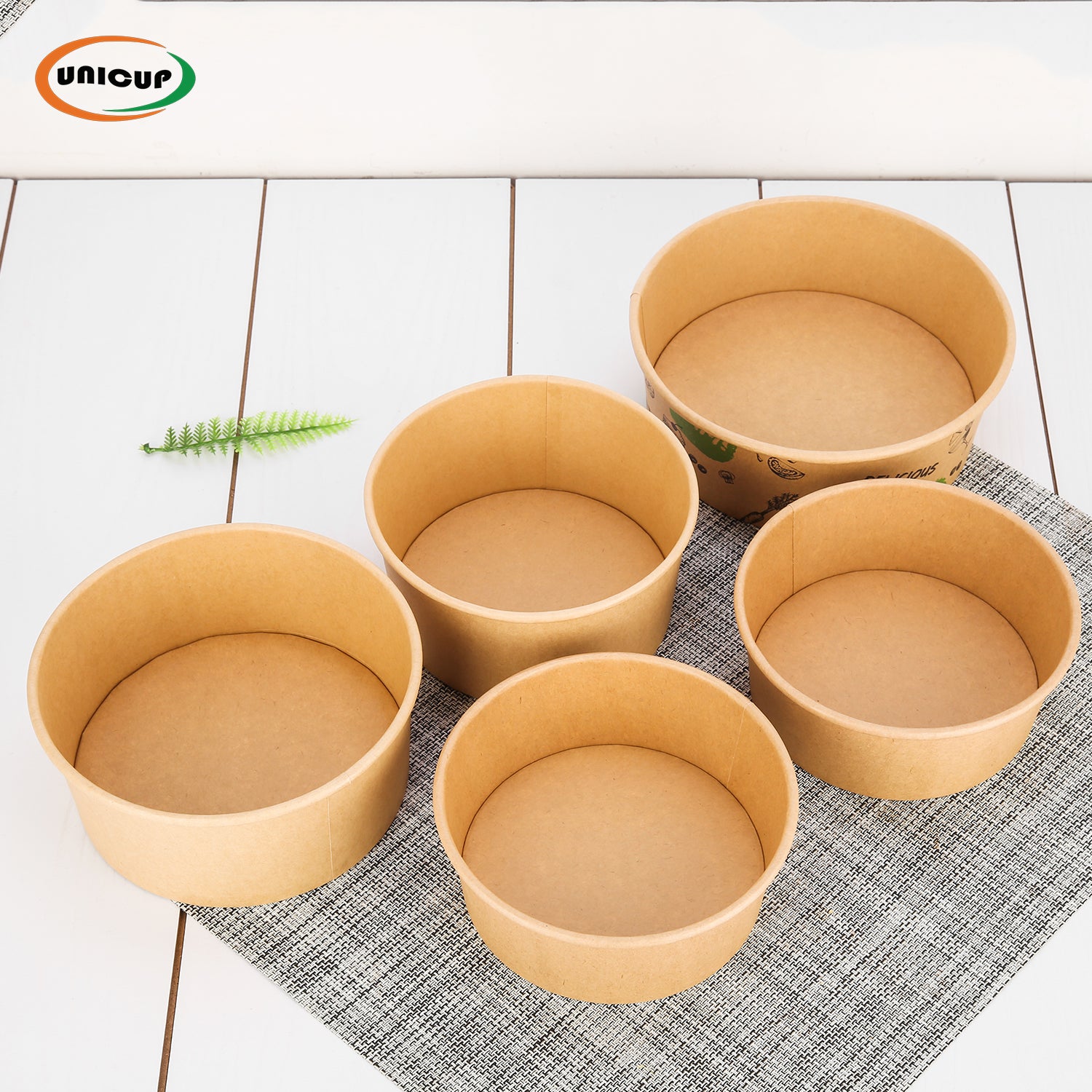 Disposable Soup Bowls, Heavy-Duty Salad Bowls, in Food Grade Kraft Paper Made, Eco-Friendly Durable No Leakage for Dessert Camping Food Party Disposable Serving Bowls