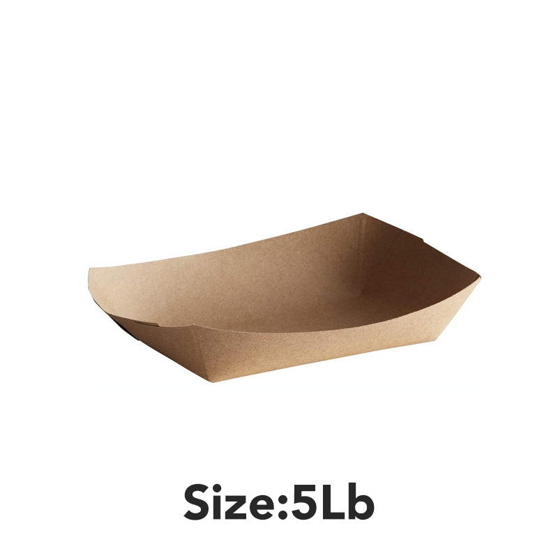 1000 Pcs Kraft Paper Food Trays Food Boats Bulk, Disposable Nacho Trays Kraft Paper Food Serving Tray Brown Food Holder Trays for Nachos, Tacos, Fries, Hot Dog, Corn, BBQ, Festivals, Party