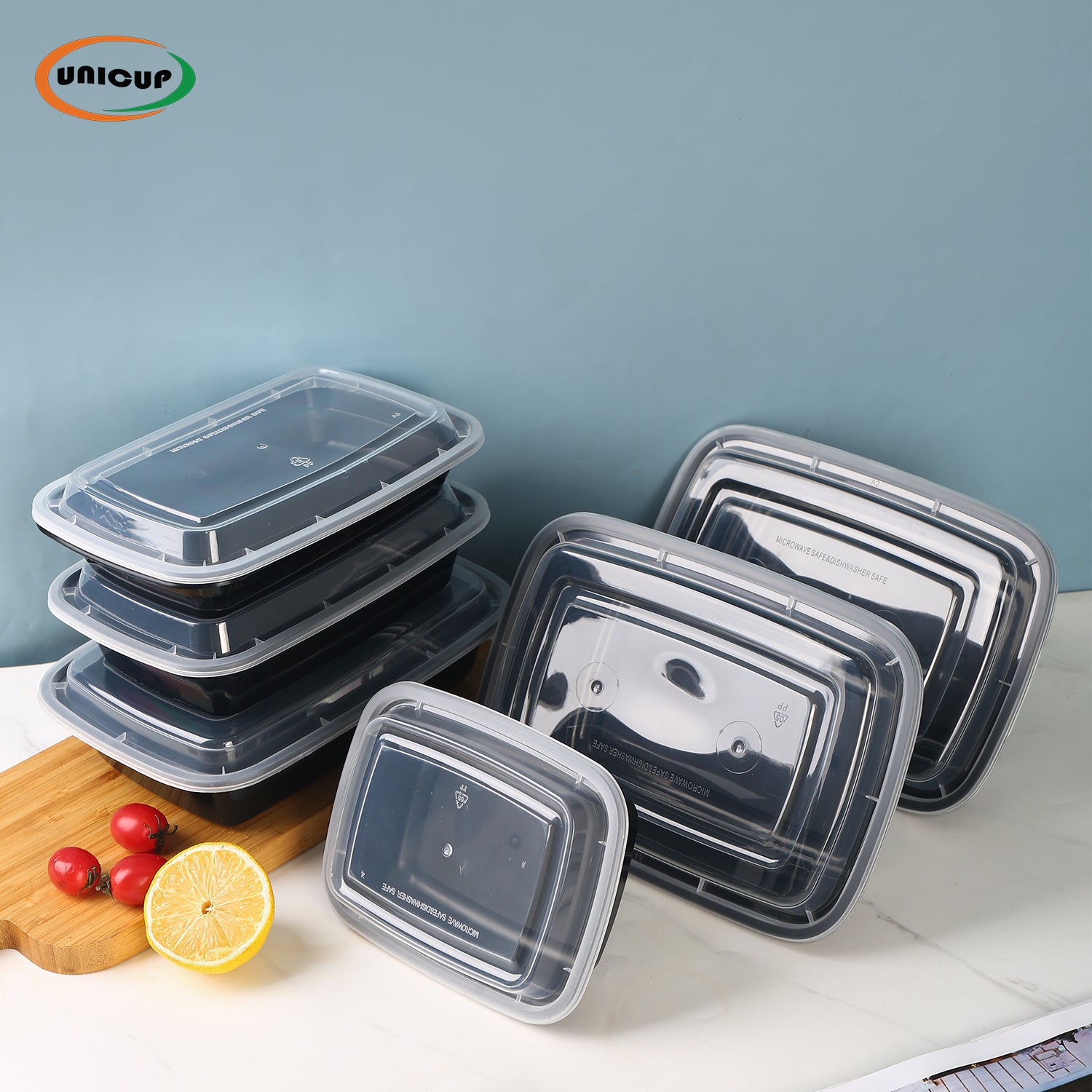 Meal Prep Containers Reusable with Lids, Sturdy Leakproof & Food Safe, Microwave, Freezer, Dishwasher Safe Food Prep Containers, To Go Take Out Plastic Food Storage