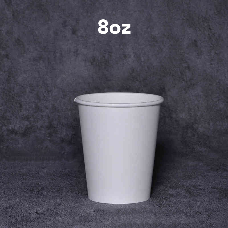 White Poly Paper Hot Cup-1000ct/case