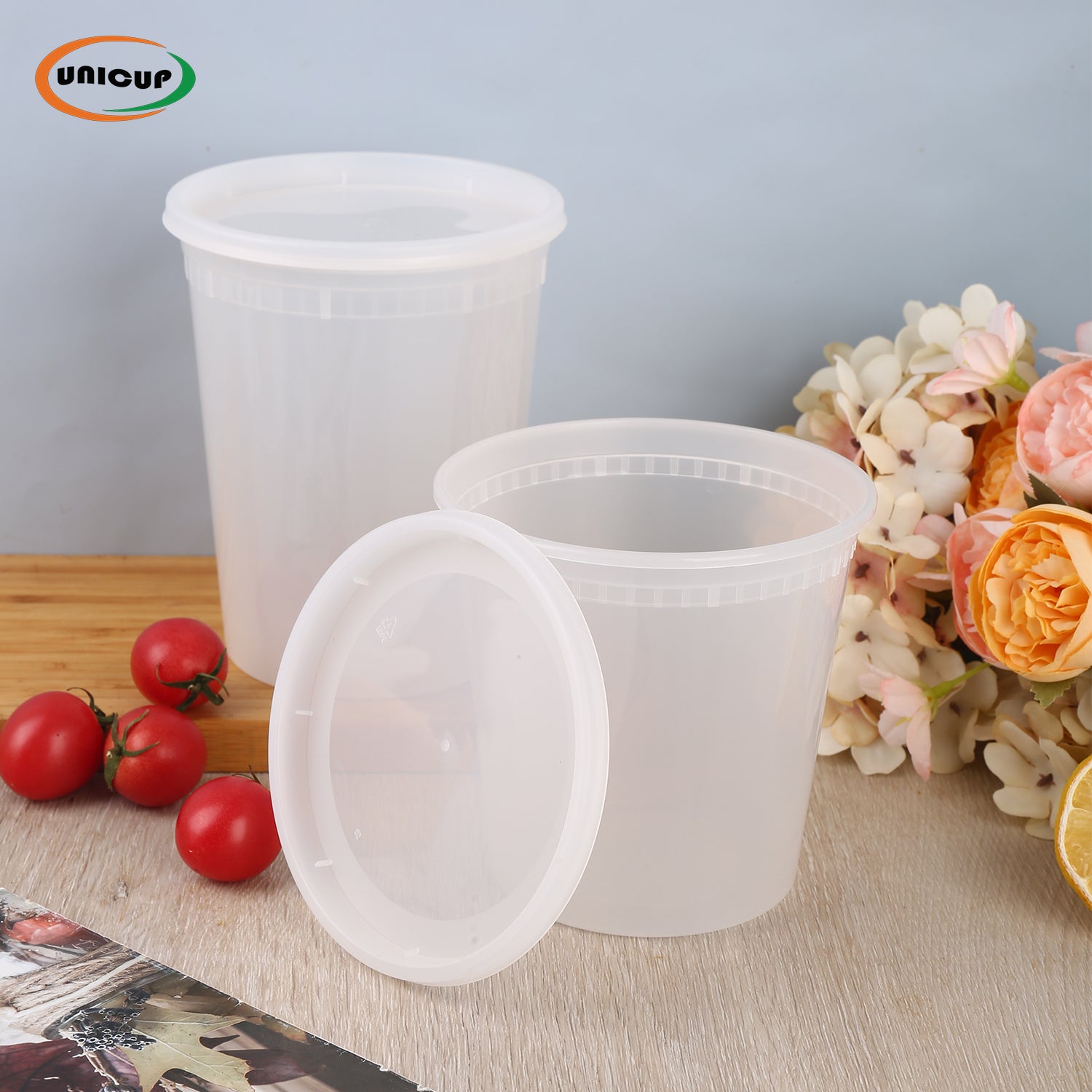 [240 set] Reusable Deli Containers with Lids -Durable Food Storage Containers, Airtight Seal | BPA Free | Stackable | Leakproof | Microwave/Dishwasher/Freezer Safe