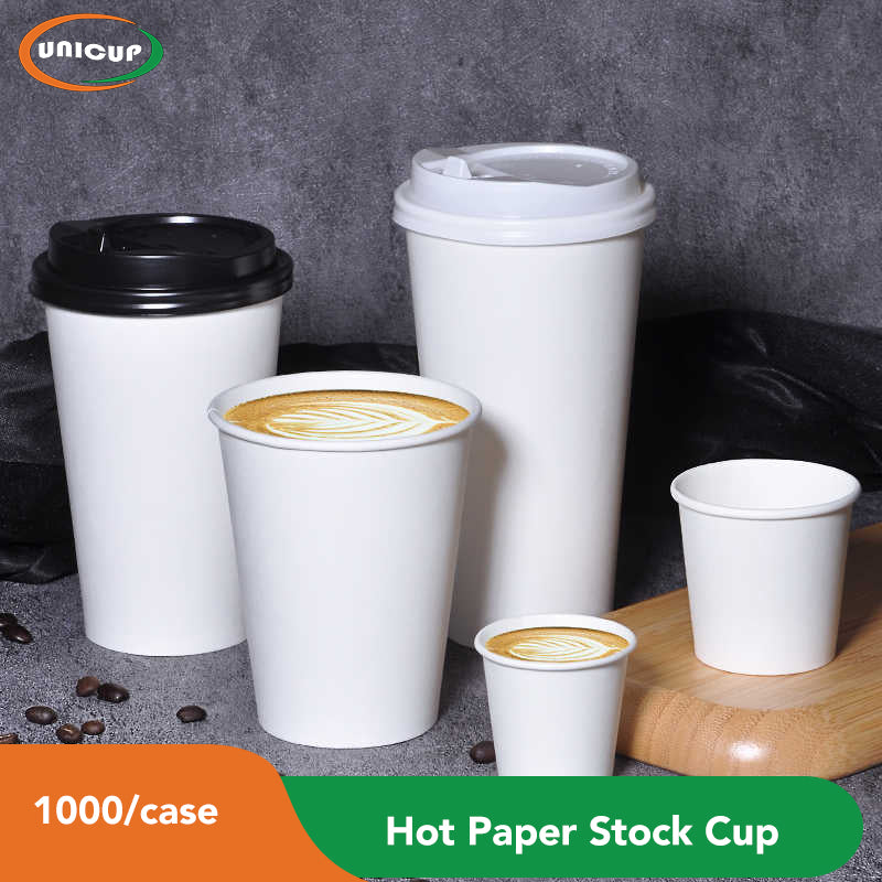 White Poly Paper Hot Cup-1000ct/case