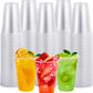 [100 sets] Unicup Clear PET Plastic Cups for Water, Juice, Soda, Ice Coffee,Plus 250ct Paper Straws for FREE!