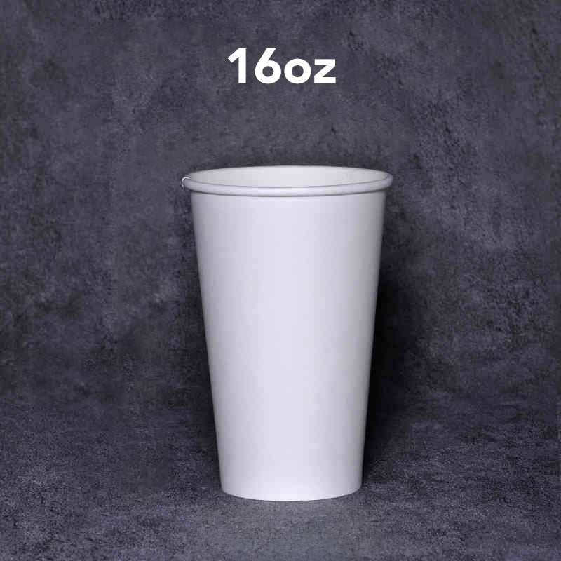 White Poly Paper Hot Cup-1000ct/case