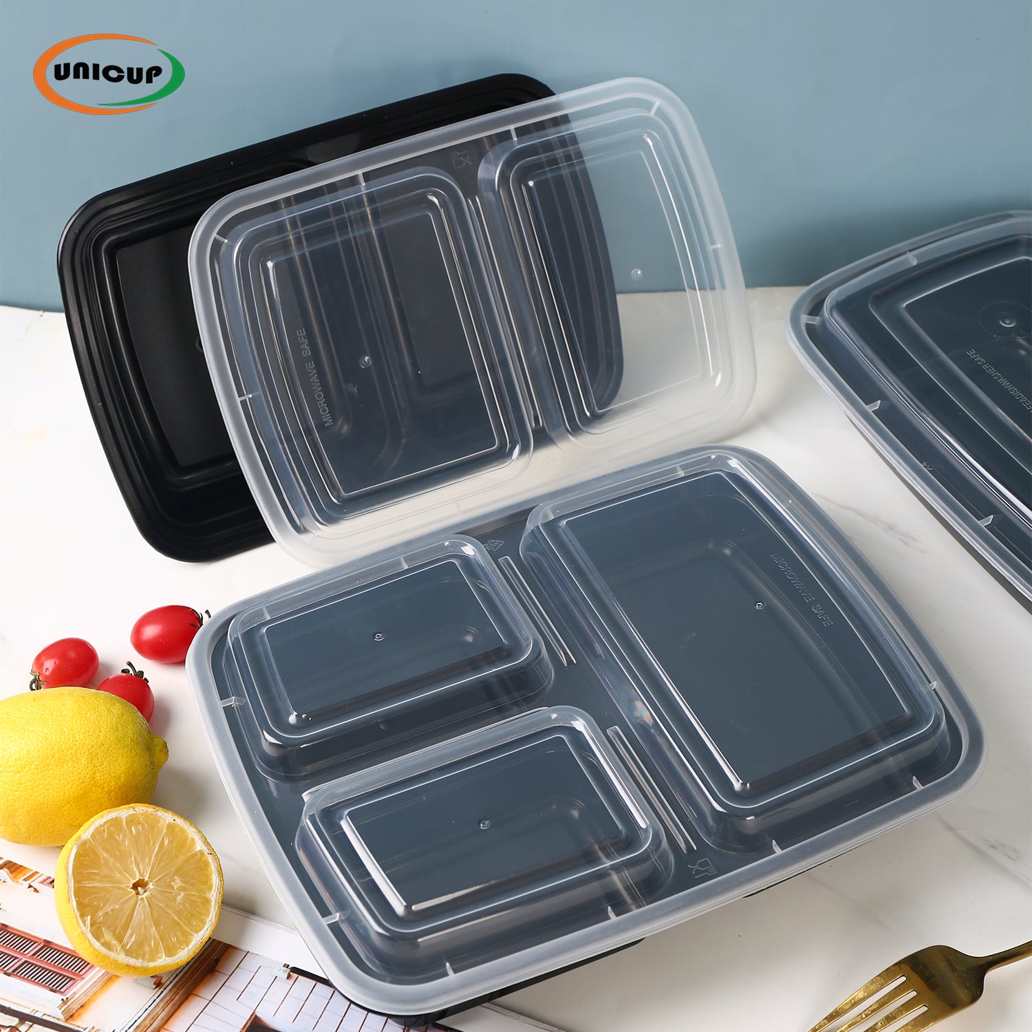 Meal Prep Containers Reusable with Lids, Sturdy Leakproof & Food Safe, Microwave, Freezer, Dishwasher Safe Food Prep Containers, To Go Take Out Plastic Food Storage