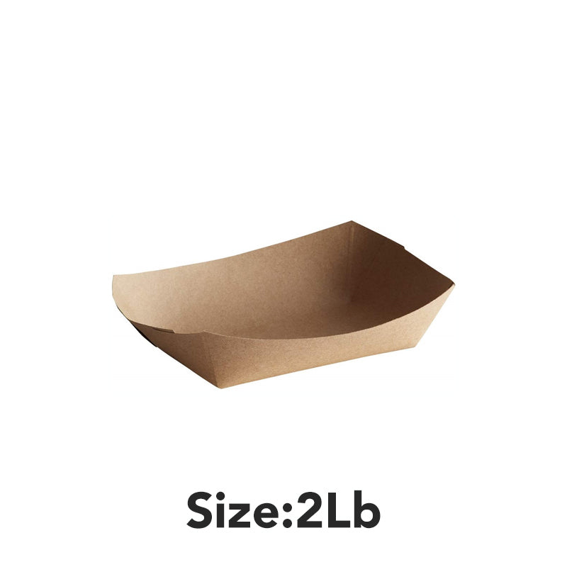 1000 Pcs Kraft Paper Food Trays Food Boats Bulk, Disposable Nacho Trays Kraft Paper Food Serving Tray Brown Food Holder Trays for Nachos, Tacos, Fries, Hot Dog, Corn, BBQ, Festivals, Party