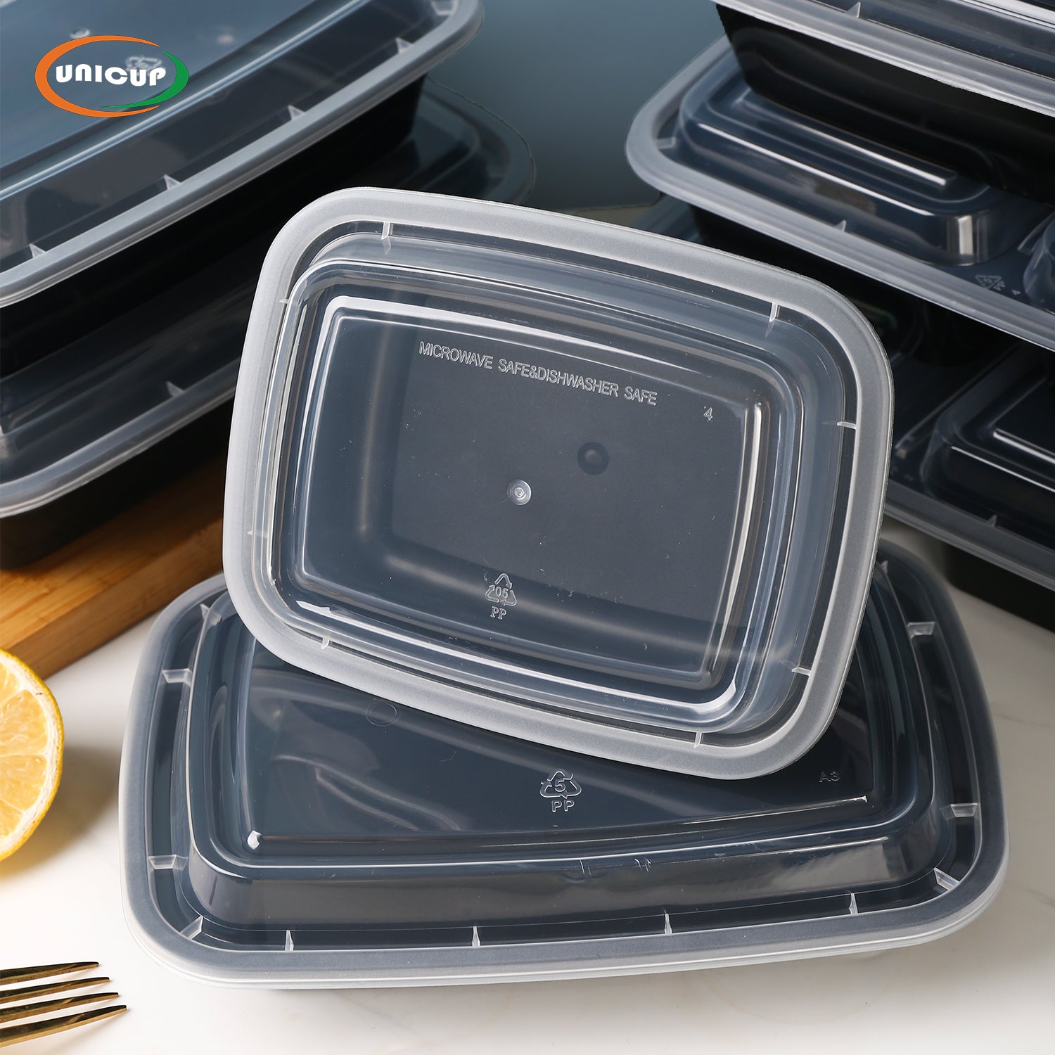 Meal Prep Containers Reusable with Lids, Sturdy Leakproof & Food Safe, Microwave, Freezer, Dishwasher Safe Food Prep Containers, To Go Take Out Plastic Food Storage