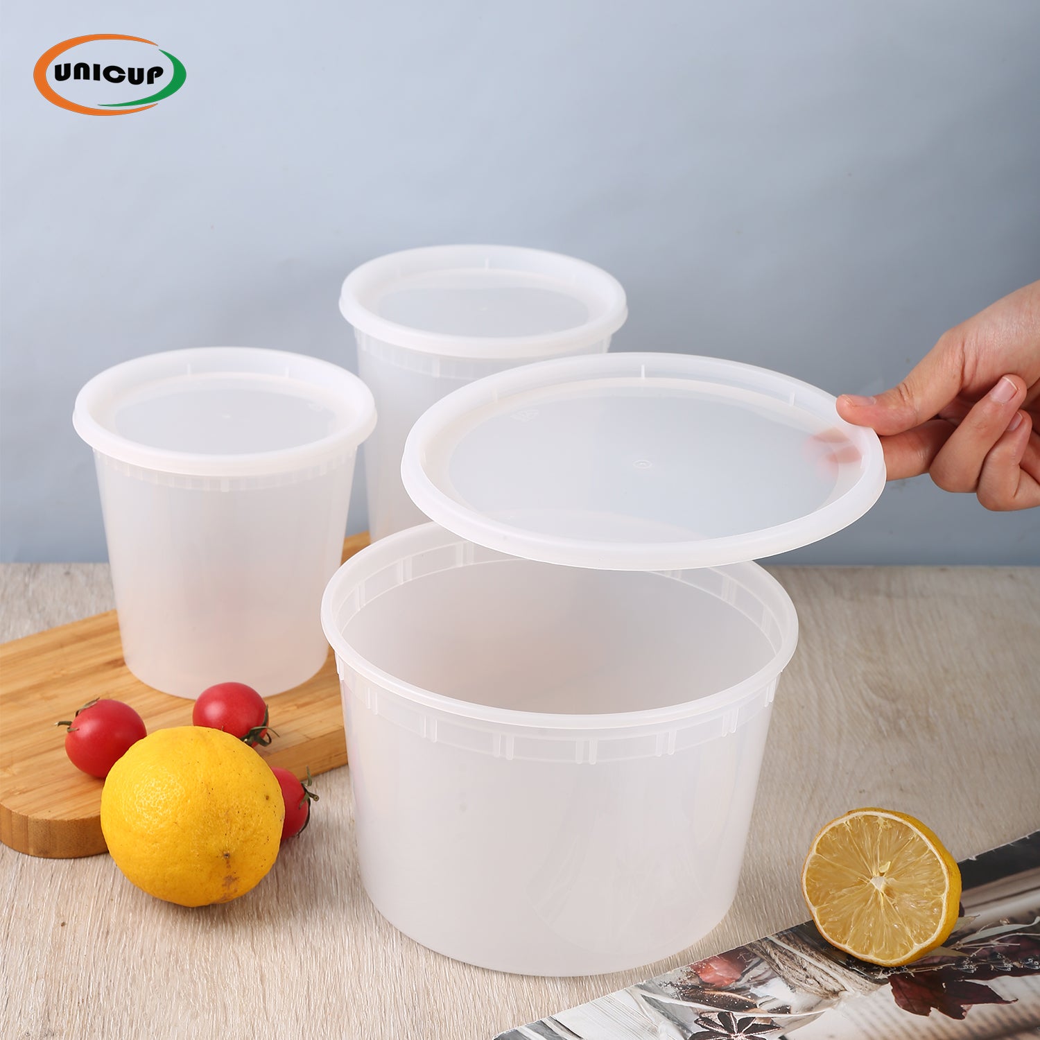 [240 set] Reusable Deli Containers with Lids -Durable Food Storage Containers, Airtight Seal | BPA Free | Stackable | Leakproof | Microwave/Dishwasher/Freezer Safe