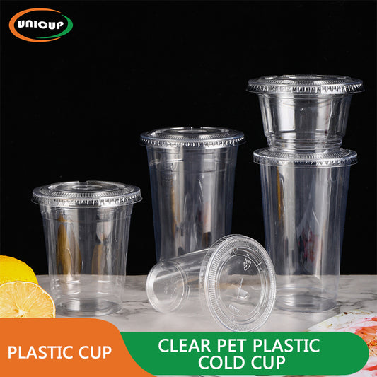 Unicup Clear PET Plastic Cold Cup-1000ct/case