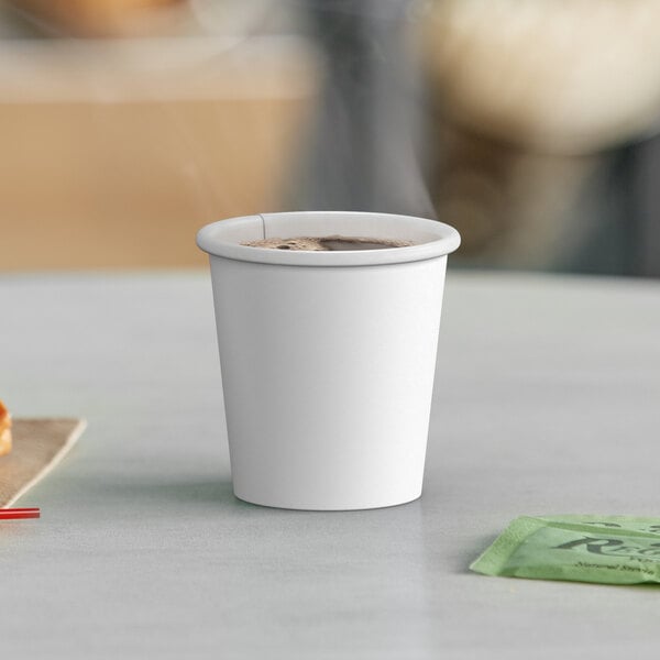 White Poly Paper Hot Cup-1000ct/case