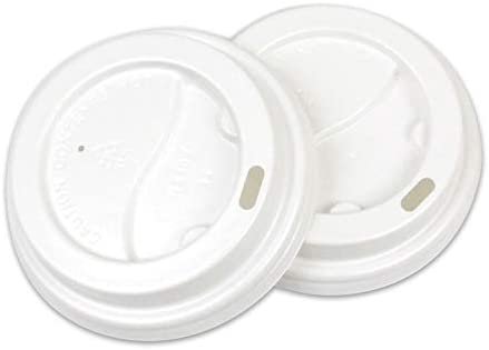 White Dome Hot Cup Lid-1000ct/case