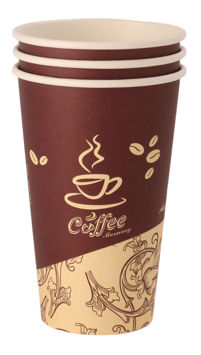 Printed Poly Paper Hot Cups-1000ct/case