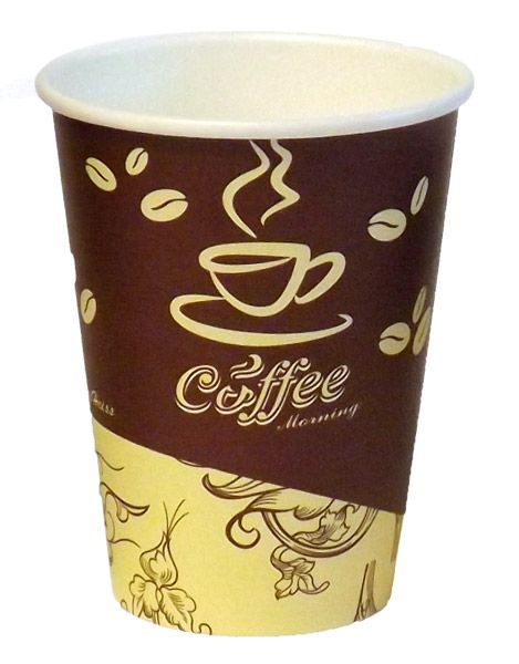 Printed Poly Paper Hot Cups-1000ct/case