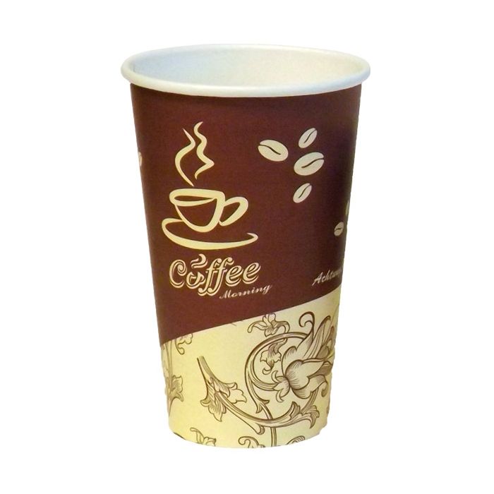 Printed Poly Paper Hot Cups-1000ct/case